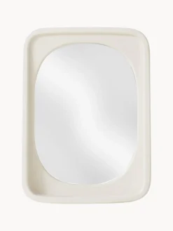 Hot HKLIVING Miroir mural fait main Curve Blanc cassé