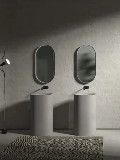 Outlet Vanita&Casa Miroir mural LED ovale Avior Noir