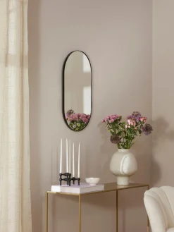 Best Westwing Collection Miroir mural ovale Lucia Noir