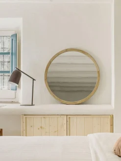 Best Westwing Miroir mural rond en bois Alum
