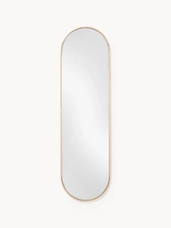 Clearance Westwing Collection Miroir ovale de corps entier avec cadre en chêne Avery
