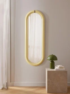 Clearance Westwing Collection Miroir ovale pleine longueur Mael Jaune