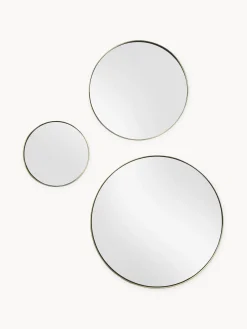 Best Westwing Collection Miroirs muraux ronds avec cadre Lacie, 3 élém.