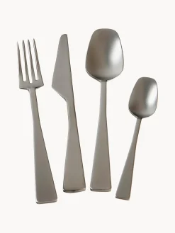 Clearance knIndustrie Ménagère en acier inoxydable Zest, 6 personnes (24 élém.) Argenté, mat, ton noir