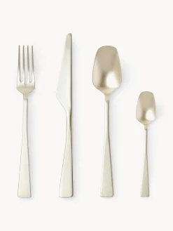 Sale knIndustrie Ménagère en acier inoxydable Zest, 6 personnes (24 élém.) Argenté, mat, ton champagne
