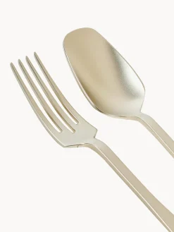 Sale knIndustrie Ménagère en acier inoxydable Zest, 6 personnes (24 élém.) Argenté, mat, ton champagne