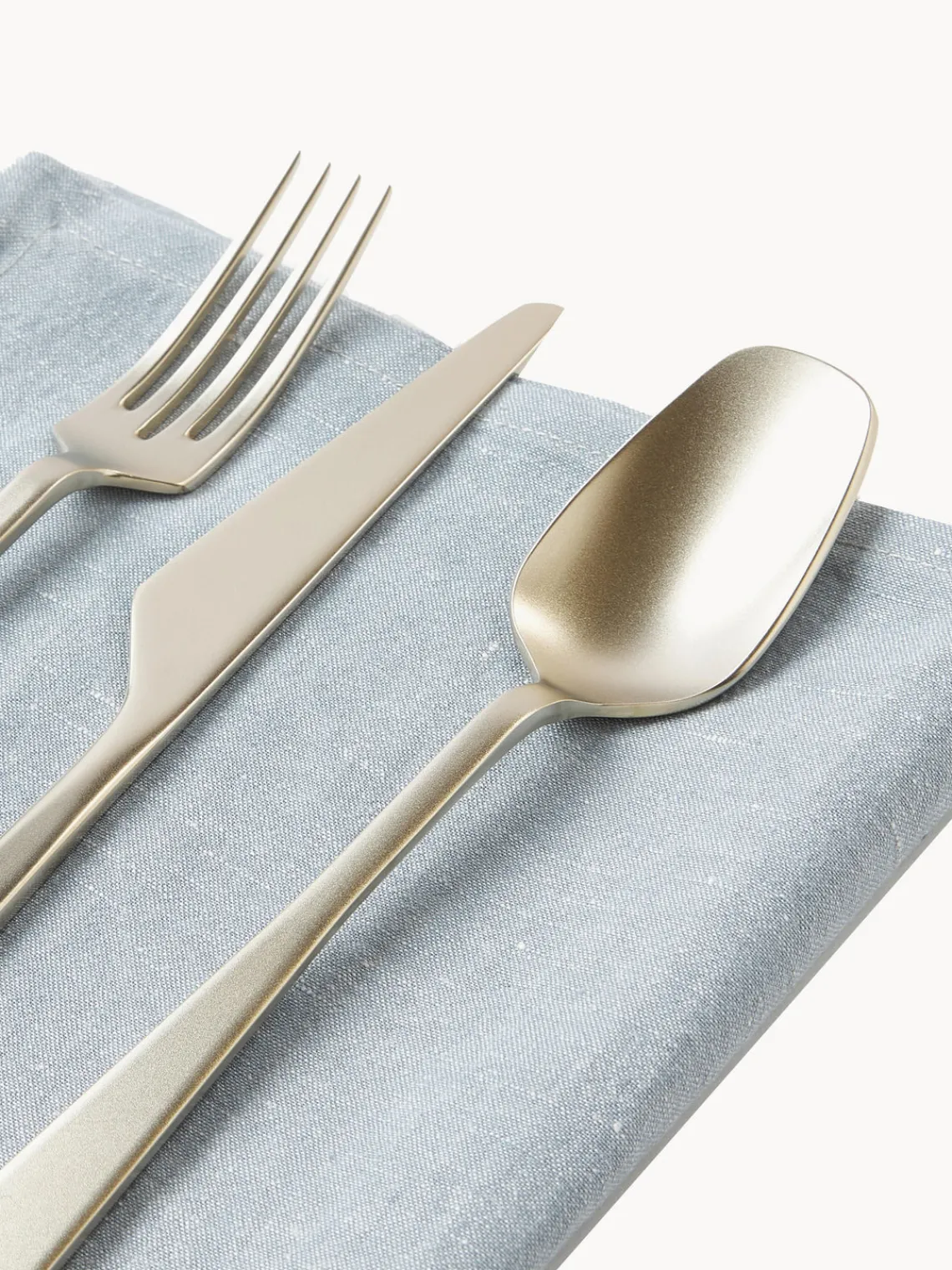 Sale knIndustrie Ménagère en acier inoxydable Zest, 6 personnes (24 élém.) Argenté, mat, ton champagne