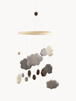 Discount Sebra Mobile pour bébé artisanal Clouds Tons gris et bruns