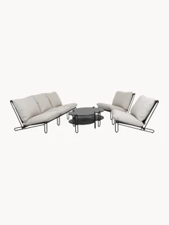 Best Brafab Module supplémentaire pour fauteuil modulaire avec structure métallique Blixt Tissu grège, cadre noir