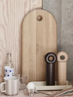 Clearance Oyoy Living Design Moulin à épices Hoop Mill Frêne foncé laqué