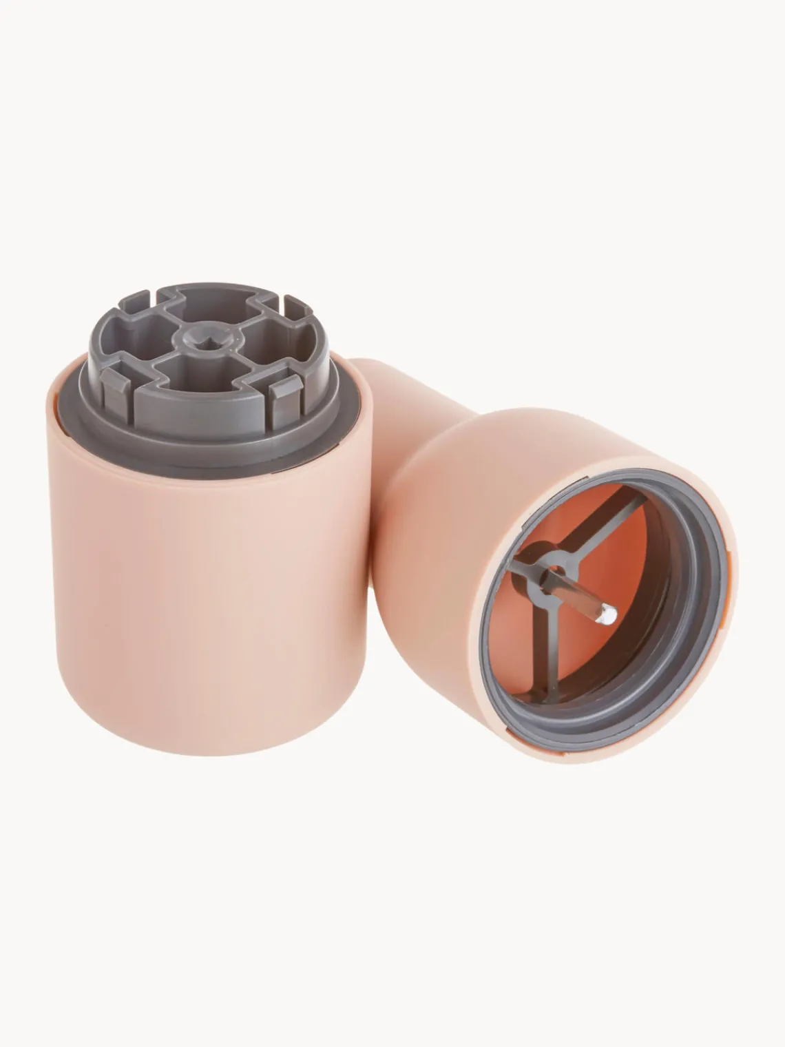 Clearance Audo Copenhagen Moulin à sel et à poivre design avec couvercle en noyer Bottle Grinder, 2 élém. Pêche, vieux rose, bois de noyer