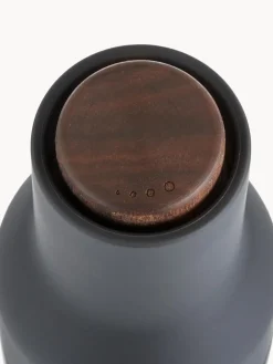 Fashion Audo Copenhagen Moulin à sel et à poivre design avec couvercle en noyer Bottle Grinder, 2 élém. Blanc, gris foncé, bois de noyer