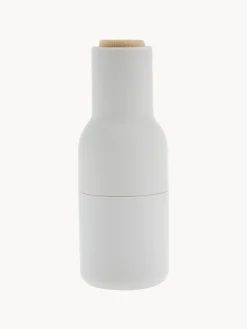 Hot Audo Copenhagen Moulin à sel et à poivre design avec couvercle en hêtre Bottle Grinder, 2 élém. Anthracite, blanc, bois de hêtre