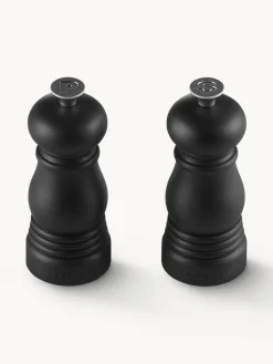 Clearance LE CREUSET Moulins à sel et à poivre avec broyeur en céramique Creuset, 2 élém. Noir mat, argenté