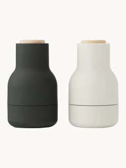 Fashion Audo Copenhagen Moulins à sel et à poivre Bottle Grinder, 2 élém. Noir, blanc cassé, bois de hêtre