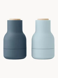 Fashion Audo Copenhagen Moulins à sel et à poivre Bottle Grinder, 2 élém. Bleu foncé, bleu ciel, bois de hêtre