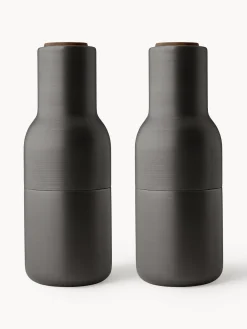Online Audo Copenhagen Moulins à sel et à poivre design avec couvercle en noyer Bottle Grinder, 2 élém. Anthracite, bois de noyer