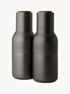 Online Audo Copenhagen Moulins à sel et à poivre design avec couvercle en noyer Bottle Grinder, 2 élém. Anthracite, bois de noyer