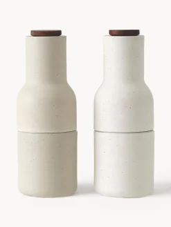 Online Audo Copenhagen Moulins à sel et à poivre design avec couvercle en noyer Bottle Grinder, 2 élém. Beige clair, blanc, bois de noyer
