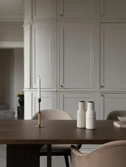Online Audo Copenhagen Moulins à sel et à poivre design avec couvercle en noyer Bottle Grinder, 2 élém. Beige clair, blanc, bois de noyer