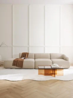 Best Westwing Collection Méridienne modulable XL Sofia Tissu beige clair