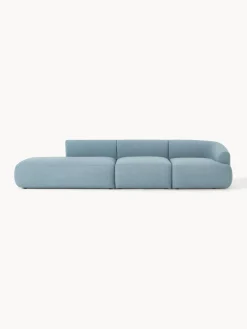 Discount Westwing Collection Méridienne XL modulable en bouclette Sofia Bouclette bleue