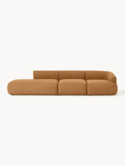 Clearance Westwing Collection Méridienne XL modulable en bouclette Sofia Bouclette brun clair