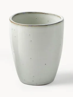 Hot Broste Copenhagen Mugs artisanaux Nordic Sand, 6 pièces Gris clair, chiné