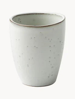 Hot Broste Copenhagen Mugs artisanaux Nordic Sand, 6 pièces Gris clair, chiné