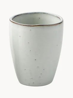 Hot Broste Copenhagen Mugs artisanaux Nordic Sand, 6 pièces Gris clair, chiné
