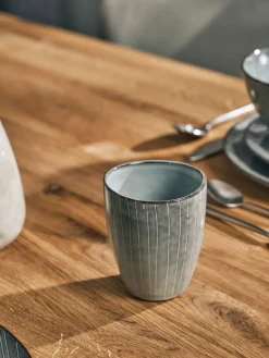 Fashion Broste Copenhagen Mugs artisanaux Nordic Sea, 6 pièces Gris-bleu, chiné