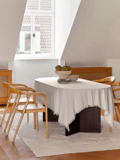 Discount Cote Table Nappe en coton à franges Nalia