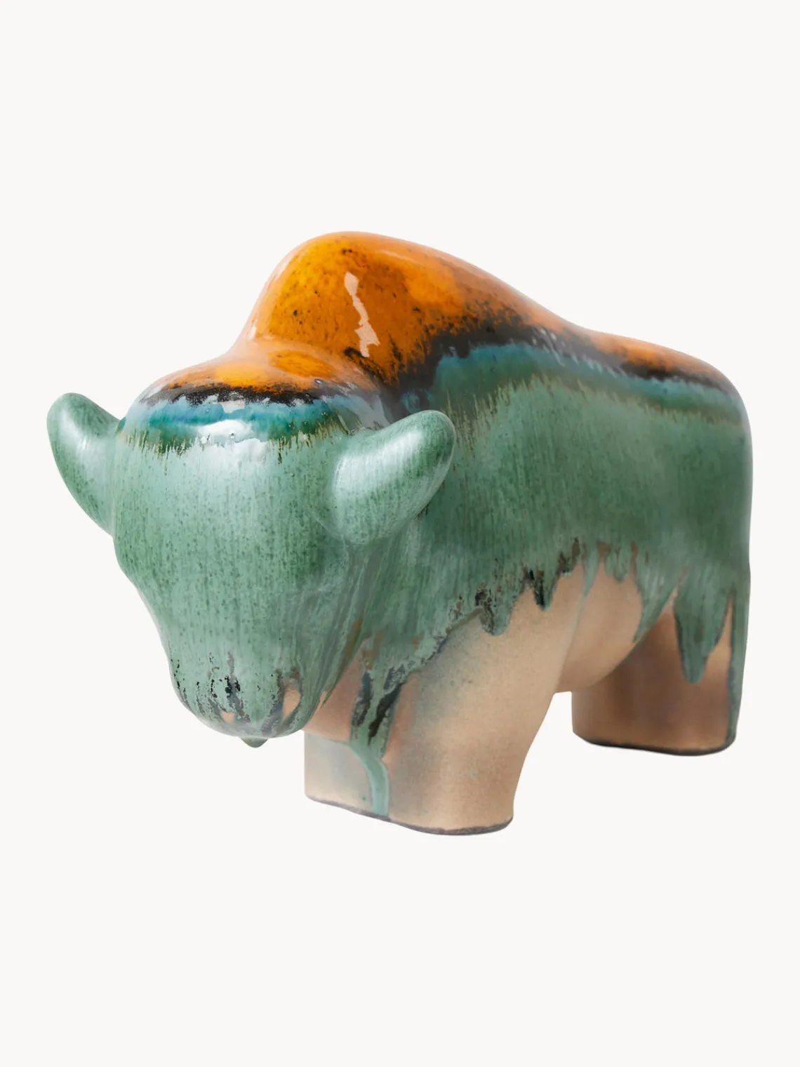 Online HKLIVING Objet décoratif fait en céramique Otto Vert menthe, orange, blanc cassé
