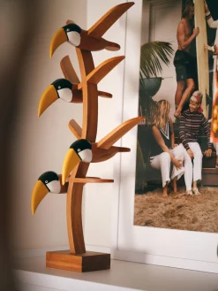 Discount HKLIVING Objet décoratif fait main en bois d'acajou Toucan