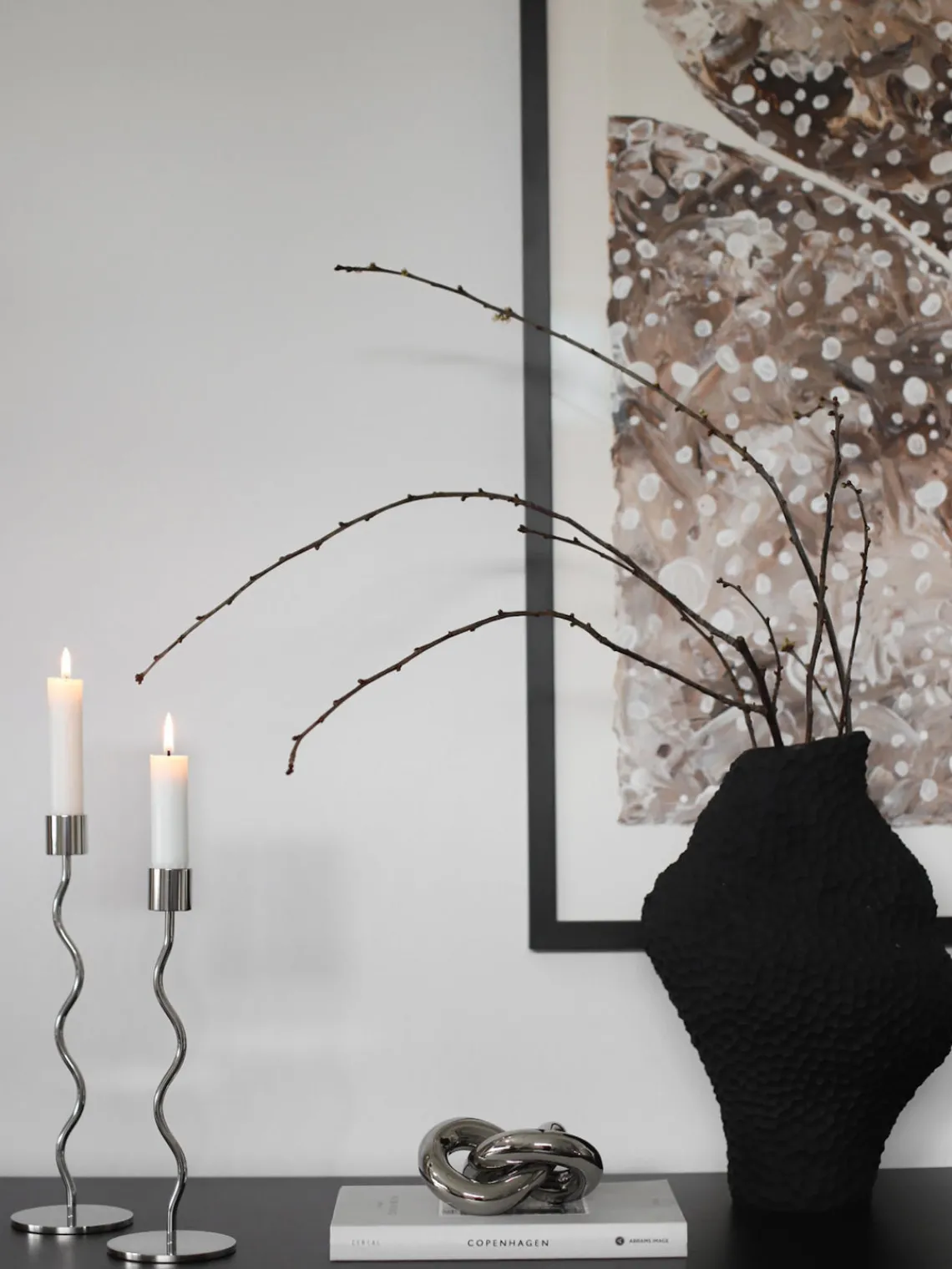 Clearance Cooee Design Objet décoratif Knot, haut. 6 cm Argenté, haute brillance
