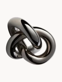 Online Cooee Design Objet décoratif peint à la main Knot, haut. 9 cm Argent foncé, haute brillance