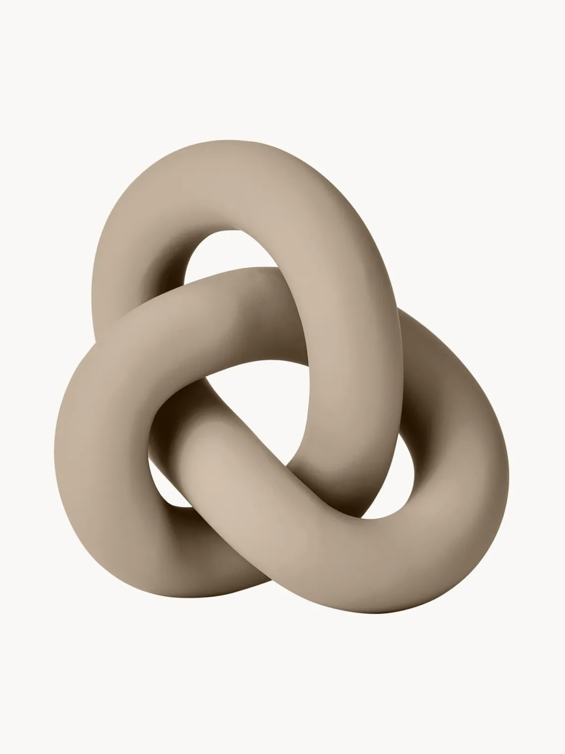 Sale Cooee Design Objet décoratif peint à la main Knot, haut. 9 cm Beige, mat