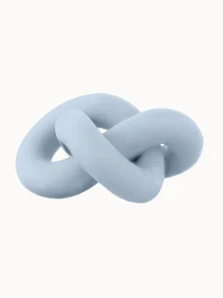 Best Cooee Design Objet décoratif peint à la main Knot, haut. 9 cm Bleu ciel, mat