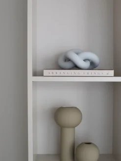 Best Cooee Design Objet décoratif peint à la main Knot, haut. 9 cm Bleu ciel, mat