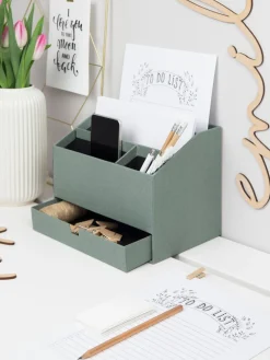 Discount Bigso Box of Sweden Organisateur bureau Greta Vert sauge