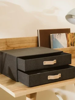 New Bigso Box of Sweden Organiseur bureau Birger Anthracite, beige
