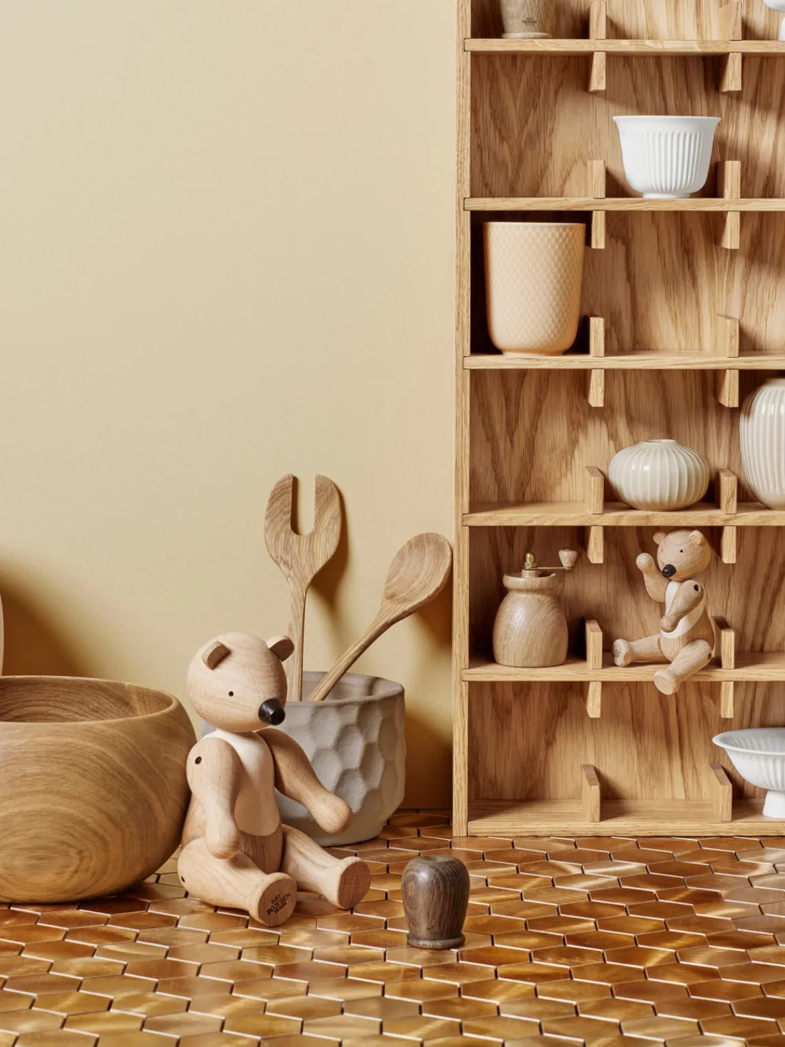 Outlet KAY BOJESEN Ourson décoratif en bois de chêne Bär