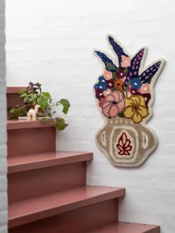 Best Bongusta Paillasson en laine tufté main Flower Vase