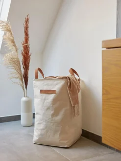 Hot Store It Panier à linge Premium Gris clair, brun