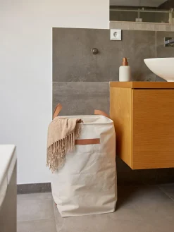 Hot Store It Panier à linge Premium Gris clair, brun