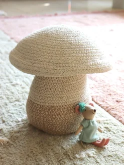 New Lorena Canals Panier de rangement artisanal pour enfants Mushroom, haut. 27 cm