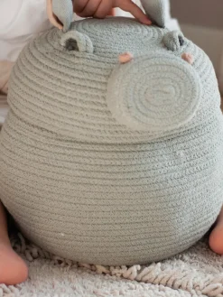 Online Lorena Canals Panier de rangement artisanal avec couvercle Henry the Hippo