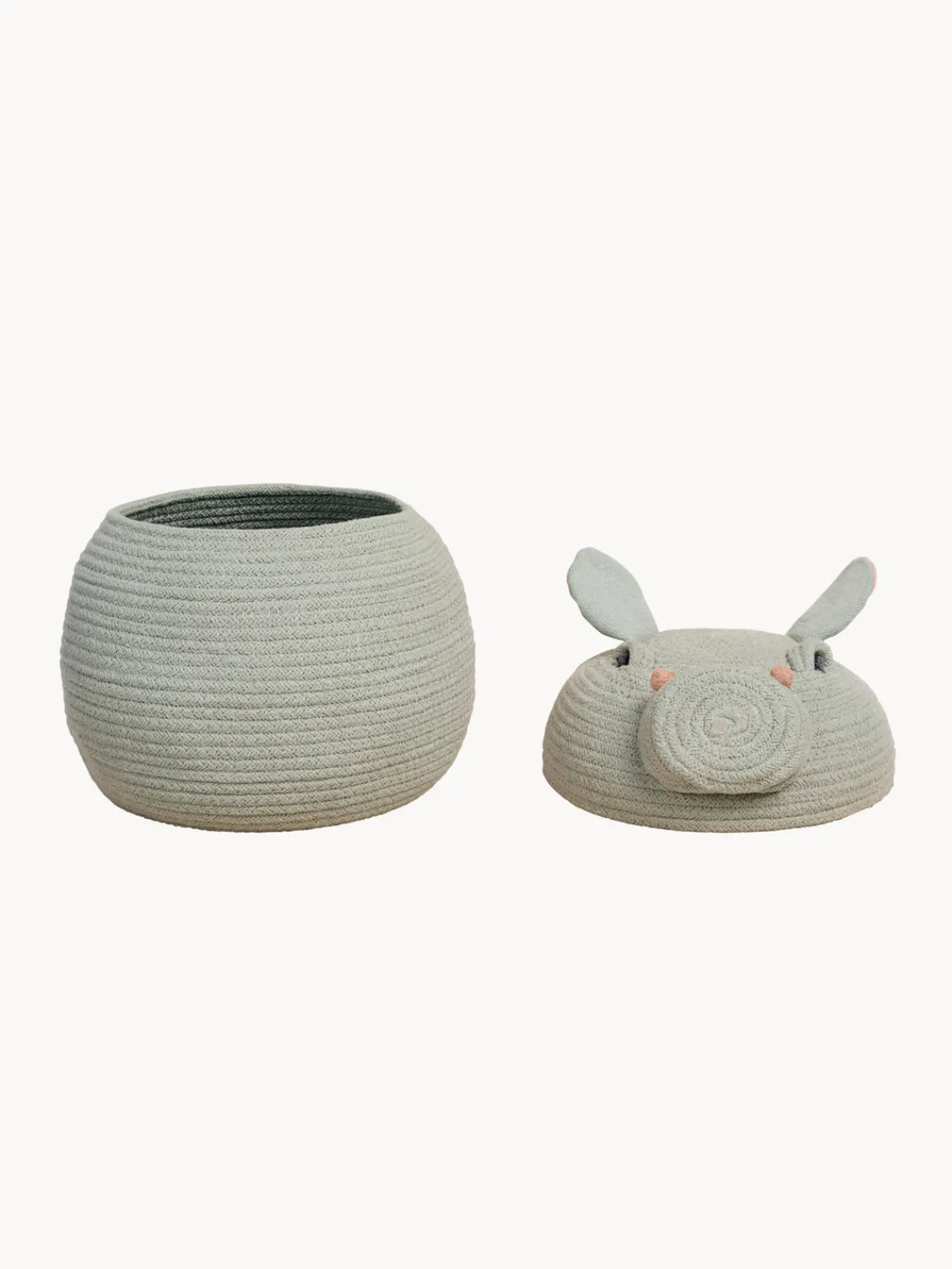 Online Lorena Canals Panier de rangement artisanal avec couvercle Henry the Hippo