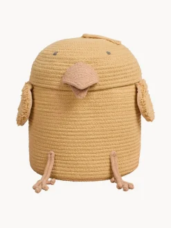 Online Lorena Canals Panier de rangement artisanal avec couvercle Charlie the Chicken Ocre, pêche