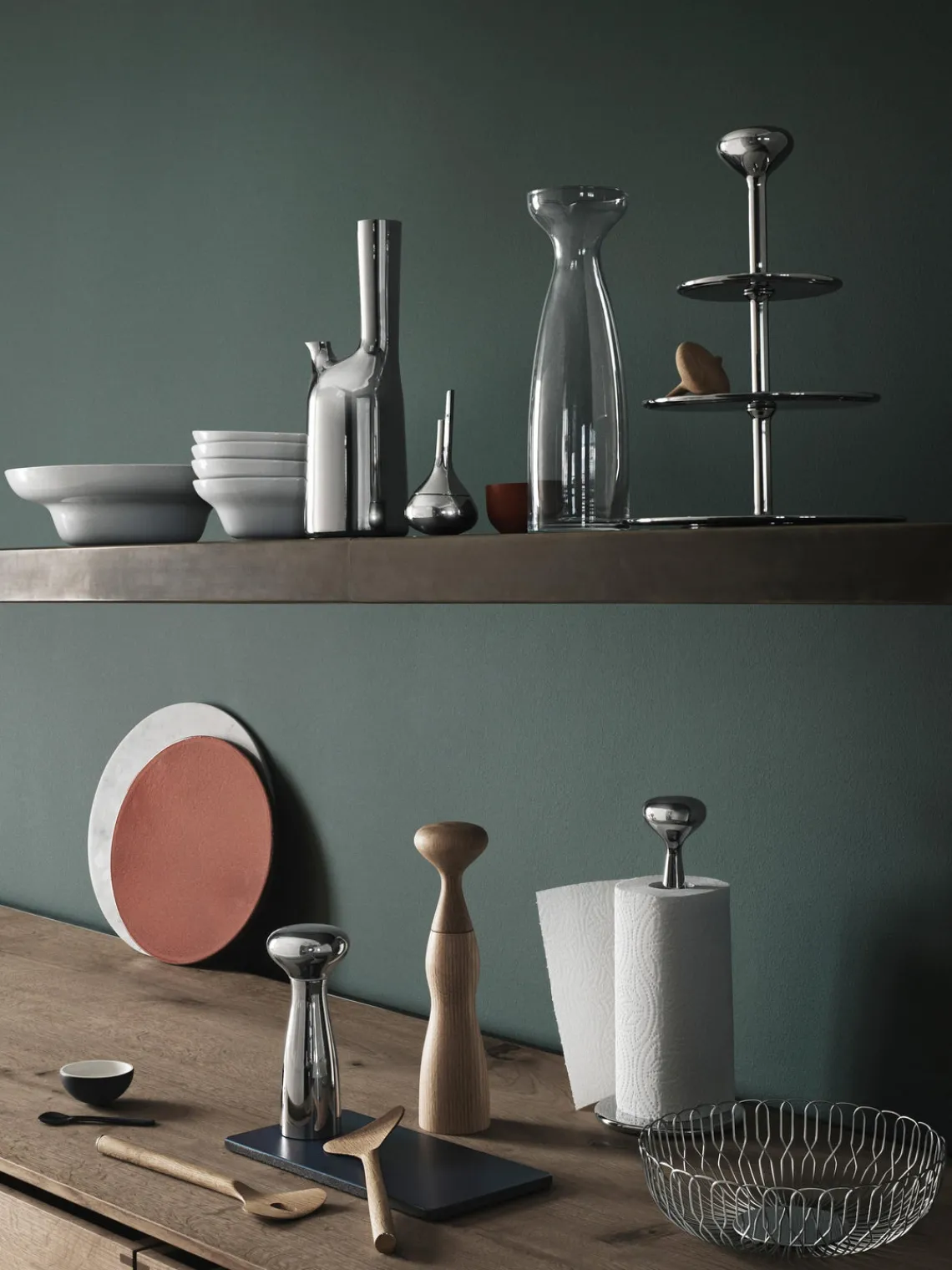 New GEORG JENSEN Panier de rangement en acier inoxydable Alfredo